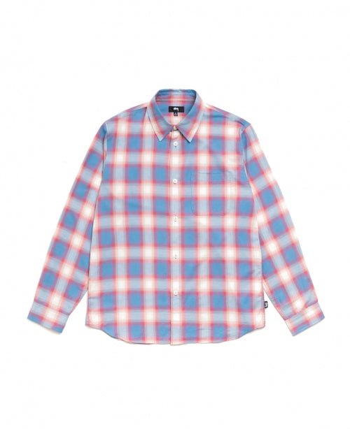 Blue Ombre Plaid Shirt - number3store.com
