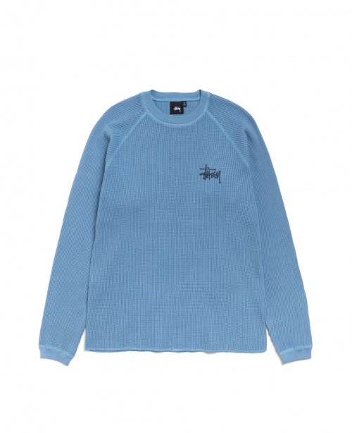 Dusty Blue Raglan Thermal Basic Stock - NUMBER 3