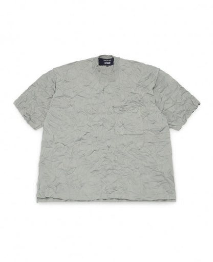 Grey Wrinkled Cotton Sweater - number3store.com