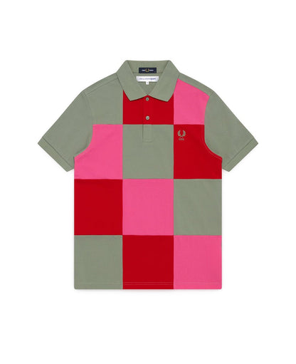 Khaki Fred Perry Squares Polo - number3store.com