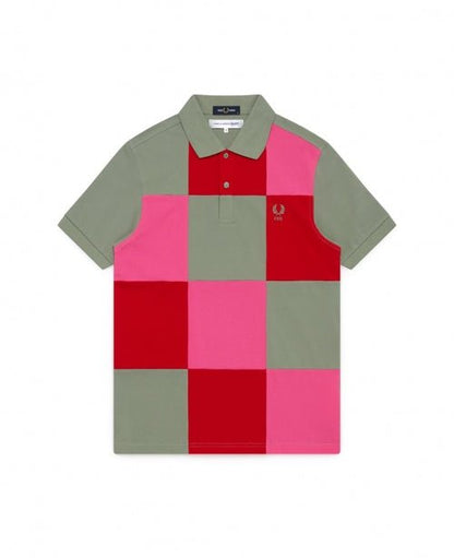 Khaki Fred Perry Squares Polo - number3store.com