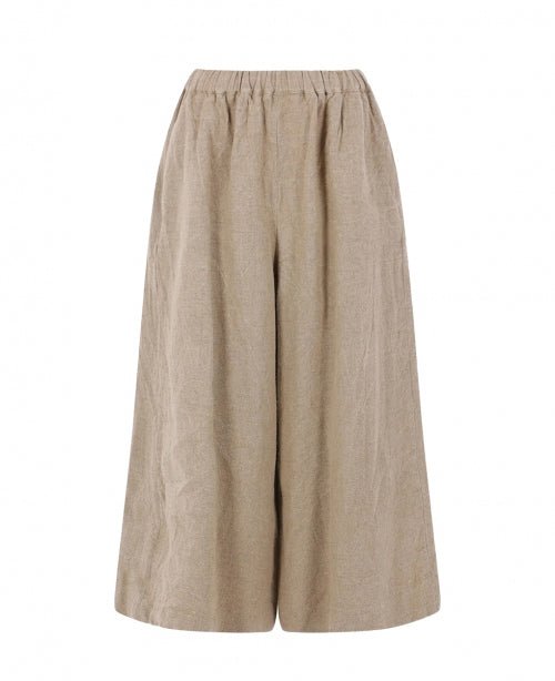 Linen Wide Trousers - NUMBER 3