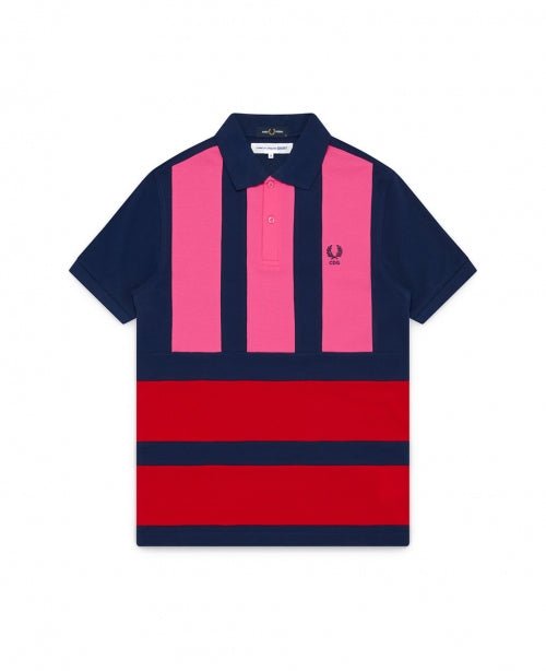 Navy Fred Perry Lines Polo - NUMBER 3