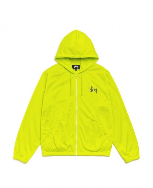 Safety Green Athletic Mesh Zip Hood - number3store.com