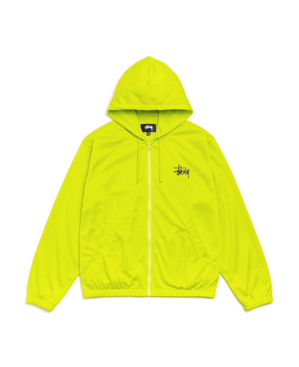 Safety Green Athletic Mesh Zip Hood - number3store.com