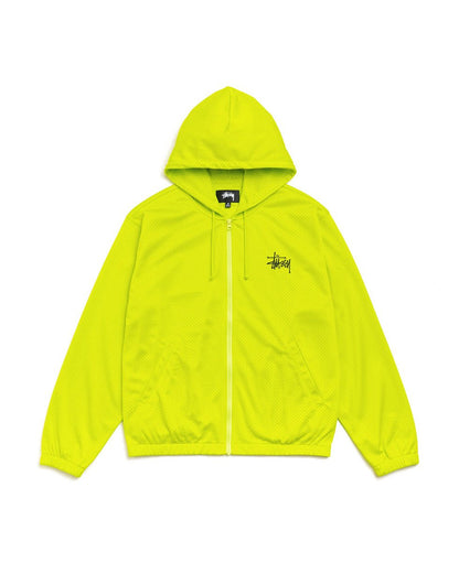 Safety Green Athletic Mesh Zip Hood - number3store.com