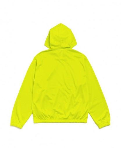 Safety Green Athletic Mesh Zip Hood - number3store.com