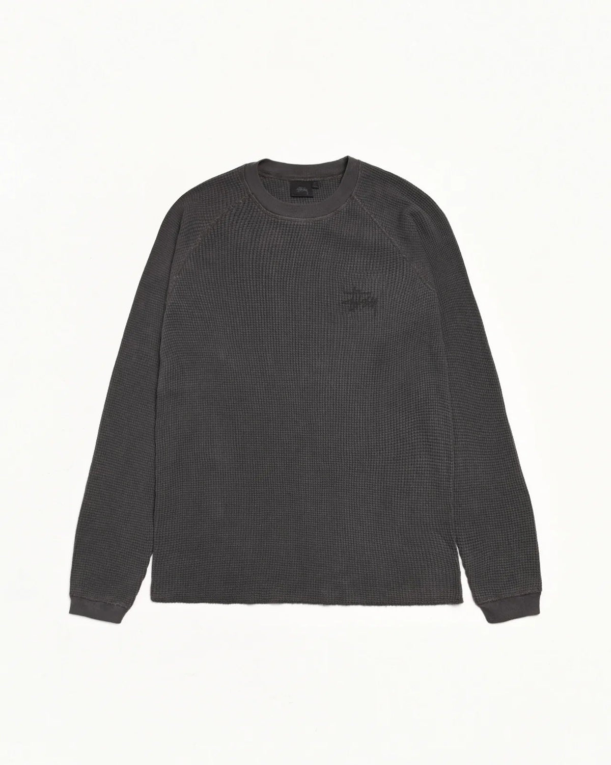 Washed Black Raglan Thermal Basic Stock - NUMBER 3